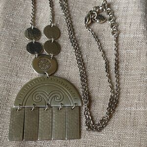 Brighton Marrakesh Soleil Hammered Silver Chandelier Necklace